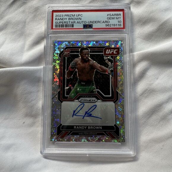 2023 Panini Prizm UFC Randy Brown Superstar Auto PSA Gem Mint 10 SARBR Undercard - Picture 1 of 2